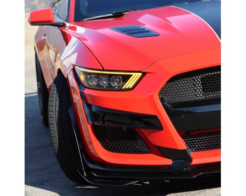 Фары Ford Mustang 2015-2017 и Mustang Shelby 2018-2020 GT350 GT500 светодиодные серия NOVA цвет Black Фары Ford Mustang 2015-2017 и Mustang Shelby 2018-2020 GT350 GT500 светодиодные серия NOVA цвет Black