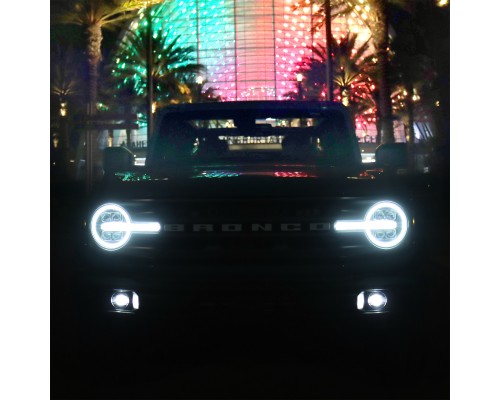 Фары для Ford Bronco 21-23 и Ford Bronco Raptor 22-24 светодиодные серии NOVA цвет Alpha-black Фары для Ford Bronco 21-23 и Ford Bronco Raptor 22-24 светодиодные серии NOVA цвет Alpha-black