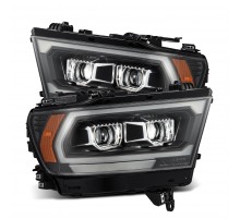 Фары Ram 1500 19-24 линзованные галогенные (MK2 2500 Style) PRO серия цвет Black