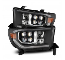 Фары Toyota Tundra 2007-2013 и Toyota Sequoia 2008-2017 светодиодные серии NOVA MK2 Black (с электрокорректором)