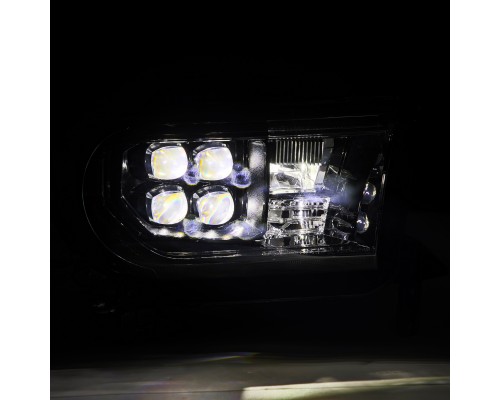 Фары Toyota Tundra 07-13 и Toyota Sequoia 08-17 светодиодные серии NOVA MK2 Alpha Black с электрокорректором Фары Toyota Tundra 07-13 и Toyota Sequoia 08-17 светодиодные серии NOVA MK2 Alpha Black с электрокорректором