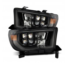 Фары Toyota Tundra 2007-2013 и Toyota Sequoia 2008-2017 светодиодные серии NOVA MK2 Alpha Black (с электрокорректором)