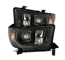 Фары Toyota Tundra 2007-2013 и Toyota Sequoia 2008-2017 светодиодные G2 LUXX серия Alpha-Black (с электрокорректором)