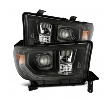Фары Toyota Tundra 2007-2013, Toyota Sequoia 2008-2017 светодиодные G2 LUXX серия Alpha-Black (с электрокорректором)