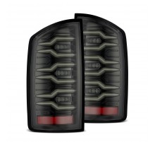 Задние фонари Dodge Ram 1500 07-08 и Dodge Ram 2500/3500 07-09 серии LUXX с желтым поворотником цвет Alpha-Black