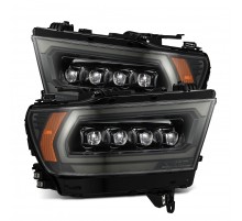 Фары Dodge Ram 1500 2019-2024 светодиодные серии NOVA (2500 MK2 стиль) цвет Alpha-Black