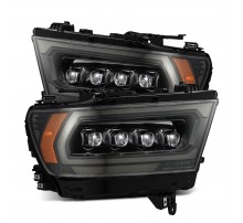 Фары Dodge Ram 1500 2019-2024 светодиодные серии NOVA (2500 MK2 стиль) цвет Alpha-Black