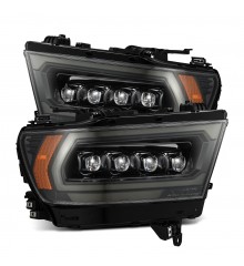 Фары Dodge Ram 1500 2019-2024 светодиодные серии NOVA (2500 MK2 стиль) цвет Alpha-Black