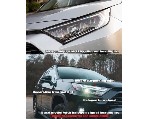 Фары Toyota RAV4 2019-2025 (простая комплектация) светодиодные серии NOVA цвет Alpha-Black Фары Toyota RAV4 2019-2025 (простая комплектация) светодиодные серии NOVA цвет Alpha-Black