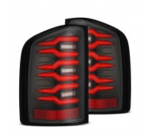 07-13 Chevy Silverado LUXX-Series LED Tail Lights Black-Red