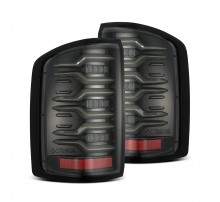 Задние фонари GMC Sierra 1500/2500HD/3500HD 14-18 без спарки с желтым поворотником серии LUXX Alpha-Black
