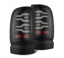 Задние фонари Dodge Ram 1500 94-01, Ram 2500/3500 94-02 серия LUXX светодиодные с желтым поворотником цвет Black