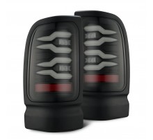 Задние фонари Dodge Ram 1500 94-01, Ram 2500/3500 94-02 серия LUXX светодиодные с желтым поворотником цвет Black
