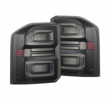 Задние фонари Toyota Land Cruiser LC250 24-26  светодиодные с желтым поворотником серии NOVA Prismatic цвет Black Smoke
