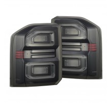 Задние фонари Toyota Land Cruiser LC250 24-26  светодиодные с желтым поворотником серии NOVA Prismatic цвет Black Smoke