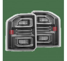 Задние фонари Toyota Land Cruiser LC250 24-26  светодиодные с желтым поворотником серии NOVA Prismatic цвет Black Clear