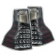 Задние фонари Luxus GX460 2014-2023 светодиодные с желтым поворотником серии PRO цвет Black