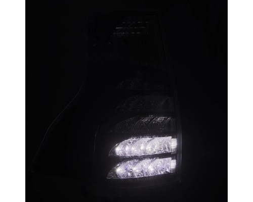Задние фонари Luxus GX460 2014-2023 светодиодные с желтым поворотником серии PRO цвет Black