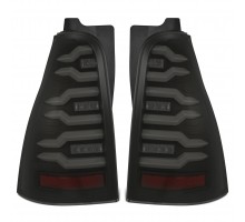 Задние фонари Toyota 4Runner 2003-2009 светодиодные с желтым поворотником серии LUXX цвет Black 