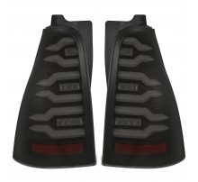 Задние фонари Toyota 4Runner 2003-2009 светодиодные с желтым поворотником серии LUXX цвет Black 