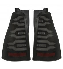 Задние фонари Toyota 4Runner 2003-2009 светодиодные с желтым поворотником серии LUXX цвет Black 