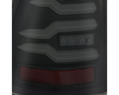 Задние фонари Toyota 4Runner 2003-2009 светодиодные с желтым поворотником серии LUXX цвет Black 