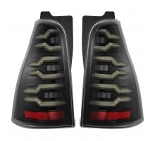 Задние фонари Toyota 4Runner 2003-2009 светодиодные с желтым поворотником серии LUXX цвет Alpha-Black 