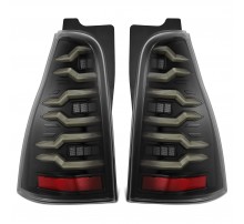 Задние фонари Toyota 4Runner 2003-2009 светодиодные с желтым поворотником серии LUXX цвет Alpha-Black 