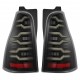 Задние фонари Toyota 4Runner 2003-2009 светодиодные с желтым поворотником серии LUXX цвет Alpha-Black 