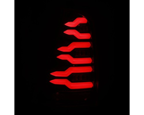 Задние фонари Toyota 4Runner 2003-2009 светодиодные с желтым поворотником серии LUXX цвет Alpha-Black 