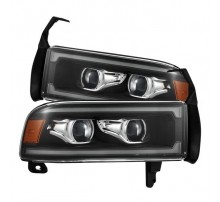 Фары Dodge Ram 1994-2002 светодиодные серии LUXX цвет Black