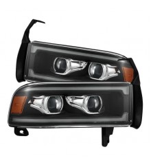 Фары Dodge Ram 1994-2002 светодиодные серии LUXX цвет Black