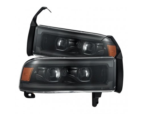 Фары Додж Рам светодиодные 1994-2002 серии LUXX цвет Alpha-Black