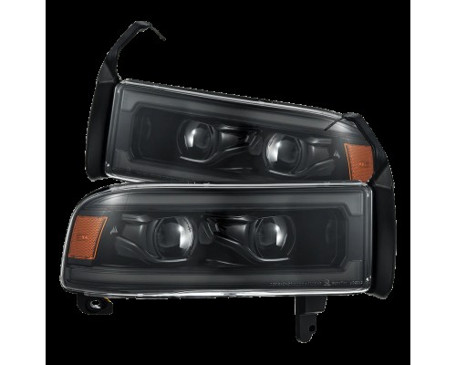Фары Додж Рам светодиодные 1994-2002 серии LUXX цвет Alpha-Black