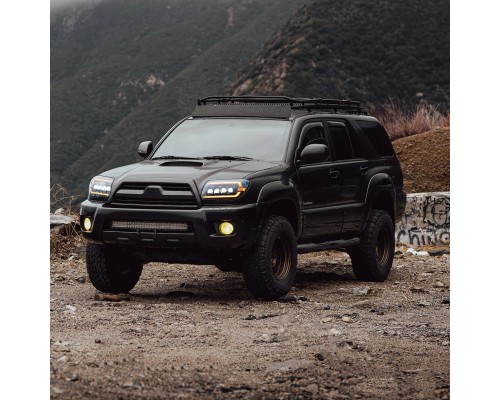 Фары Toyota 4Runner 2003-2009 светодиодные серия NOVA цвет Alpha-Black