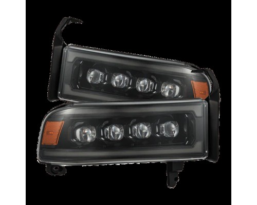 Фары Dodge Ram светодиодные 1994-2002 серии NOVA цвет Alpha-Black