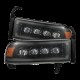 Фары Dodge Ram светодиодные 1994-2002 серии NOVA цвет Alpha-Black