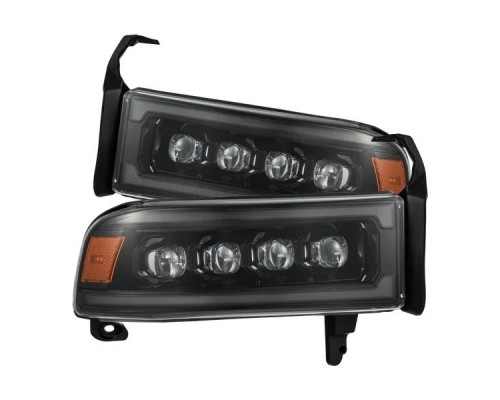 Фары Dodge Ram светодиодные 1994-2002 серии NOVA цвет Alpha-Black