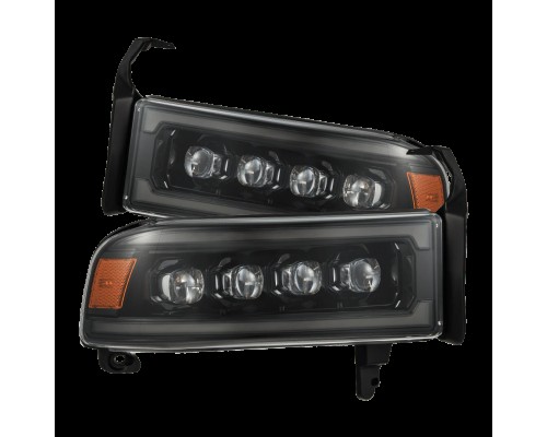 Фары Dodge Ram светодиодные 1994-2002 серии NOVA цвет Alpha-Black