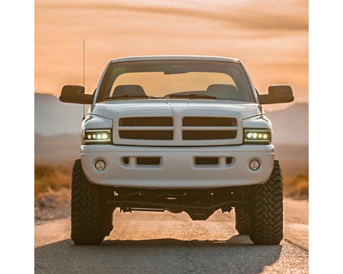 Фары Dodge Ram светодиодные 1994-2002 серии NOVA цвет Alpha-Black