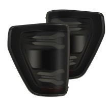 Задние фонари Ford F150 21-23 светодиодные (под датчики BLIS) с желтым поворотником серии LUXX цвет Black