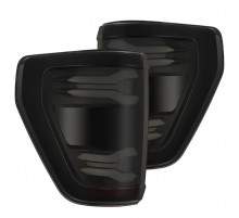 Задние фонари Ford F150 21-23 светодиодные (под датчики BLIS) с желтым поворотником серии LUXX цвет Black