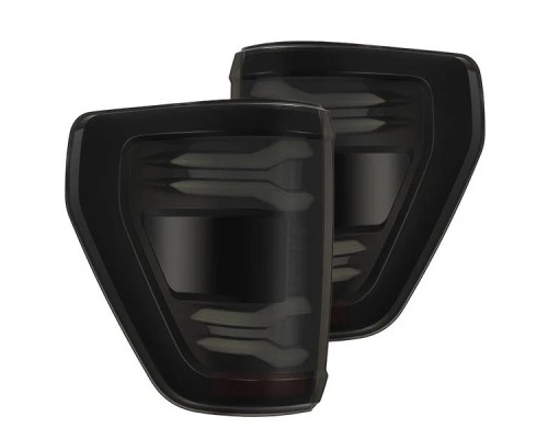 Задние фонари Ford F150 2021-2023 светодиодные (под датчики BLIS) с желтым поворотником серии LUXX цвет Black Задние фонари Ford F150 2021-2023 светодиодные (под датчики BLIS) с желтым поворотником серии LUXX цвет Black