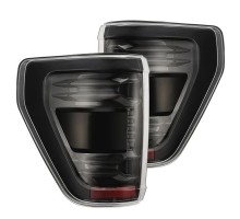 Задние фонари Ford F150 21-23 светодиодные (под датчики BLIS) с желтым поворотником серии LUXX цвет Alpha-Black