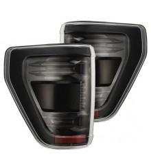 Задние фонари Ford F150 21-23 светодиодные (под датчики BLIS) с желтым поворотником серии LUXX цвет Alpha-Black