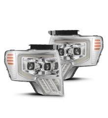 Светодиодные прожекторные фары 09-14 Ford F150 MKII серия LUXX цвет Chrome