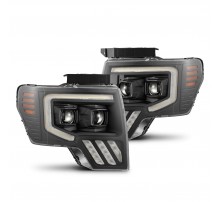 Фары Ford F150 09-14 линзованные галогенные серии MKII PRO цвет Black