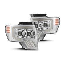 Фары Ford F150 09-14 линзованные галогенные серии MKII PRO цвет цвет Chrome