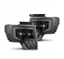 Фары Ford F150 09-14 линзованные галогенные серии MKII PRO цвет Alpha-Black