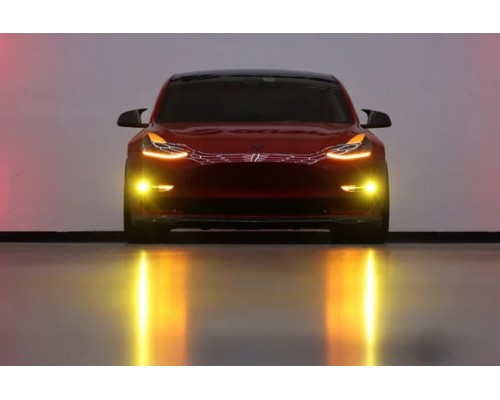Противотуманные фары Tesla Model 3 2017-2023 и Model Y 2020-2024 двухцветные светодиодные Противотуманные фары Tesla Model 3 2017-2023 и Model Y 2020-2024 двухцветные светодиодные